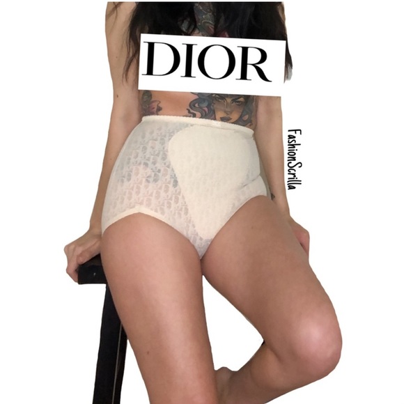 Dior Oblique Jacquard Sheer Monogram Logo Lingerie 70s Christian Dior shapewear - Picture 8 of 12